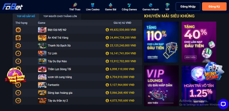 Giao diện đa dạng các trò chơi tại 789win01 như cá cược thể thao, casino trực tuyến, nổ hũ, bắn cá, với màu sắc sống động.